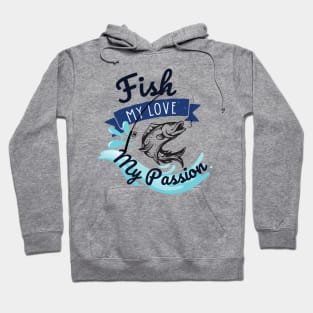 Funny, joke, i love fishing Hoodie